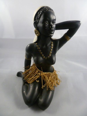 Black chalkware figurine