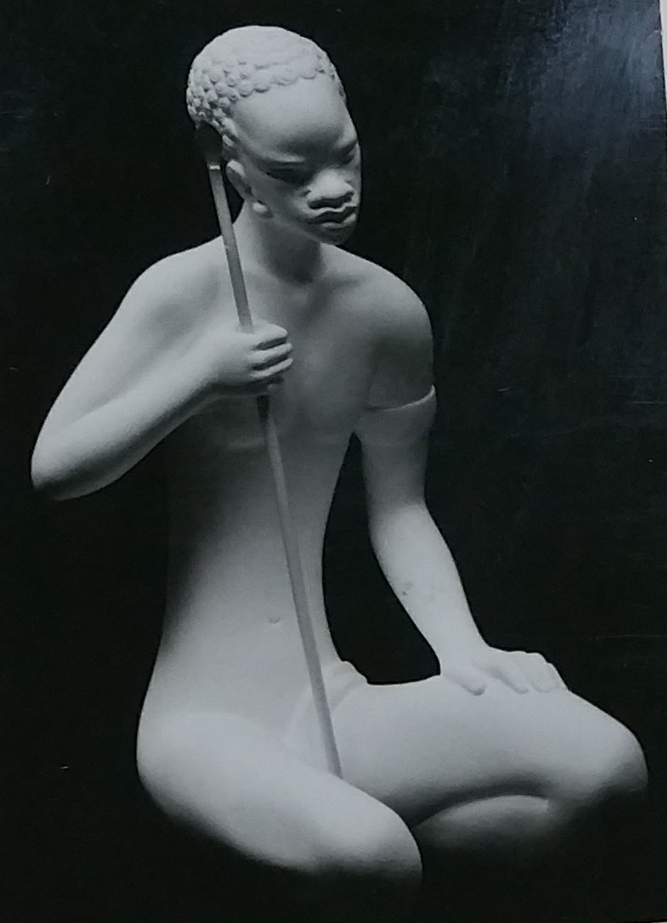 Raw chalkware statue